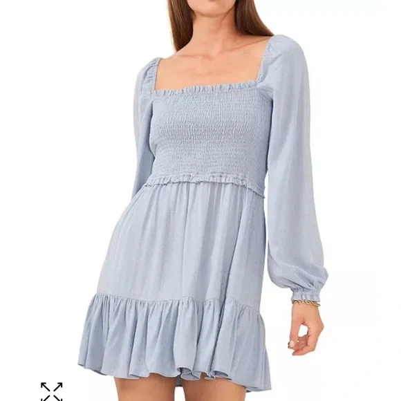 sachin and babi light blue dress Berylove Women Sky Blue Mother of The Bride Dress with 3D Flowers Chiffon Appliqued Illusion Neck A Line Short Sleeve Long Formal Dress, Sky Blue /